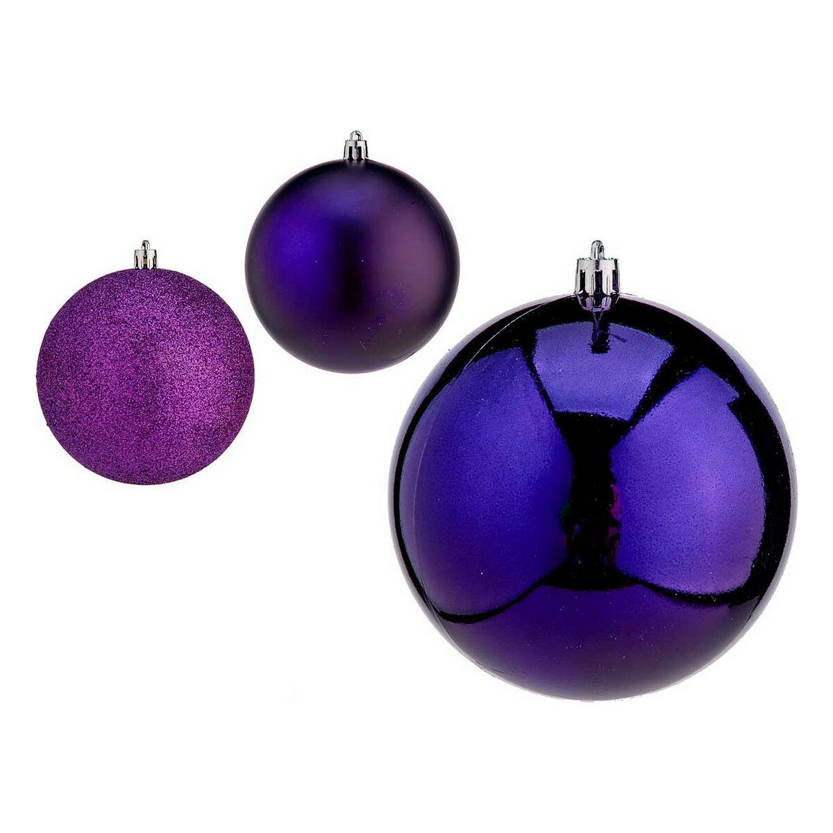 Christmas Baubles Krist+ Purple Plastic Ø 10 cm 6 Units